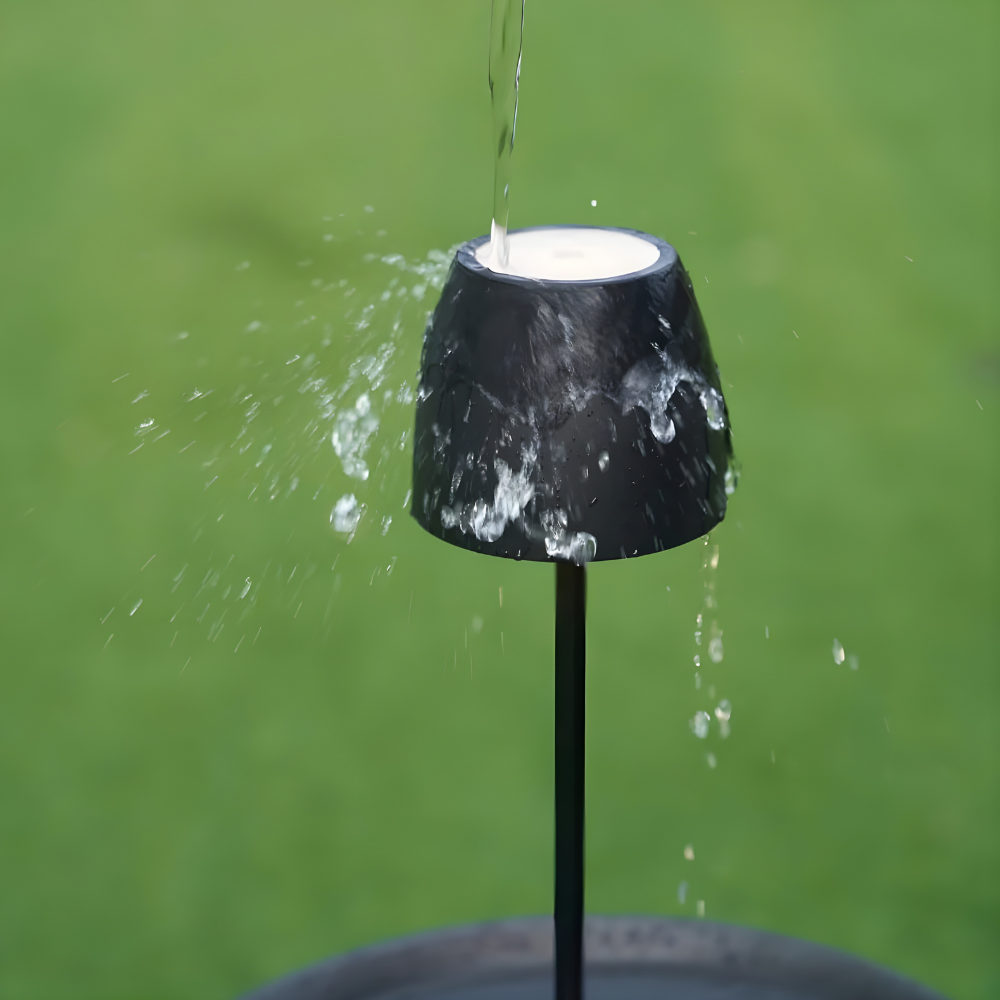 Lampada da tavolo impermeabile senza fili ricaricabile luce a batteria in ferro