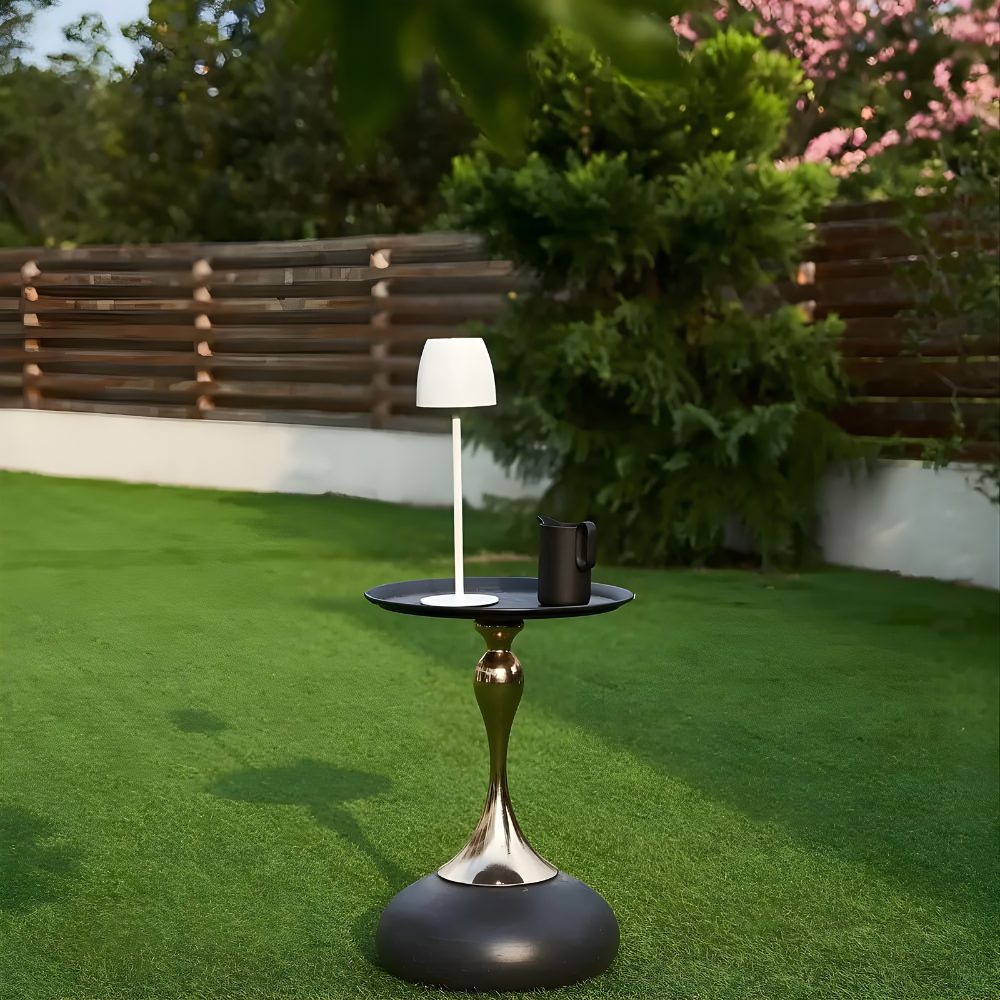 Lampada da tavolo impermeabile senza fili ricaricabile luce a batteria in ferro
