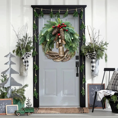 Couronne de Thanksgiving Rustique Bohème Design Fait Main Décoration de Porte