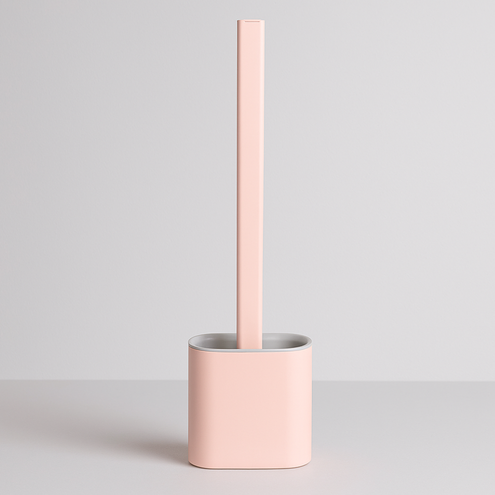 Toilet Brush Silicone Flexible Quick Dry Holder Non Scratch Cleaning Set