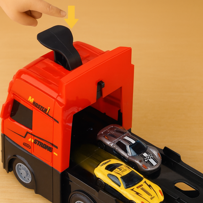 Kids Toys Truck Car Carrier 2 in 1 Transforming Race Track Set