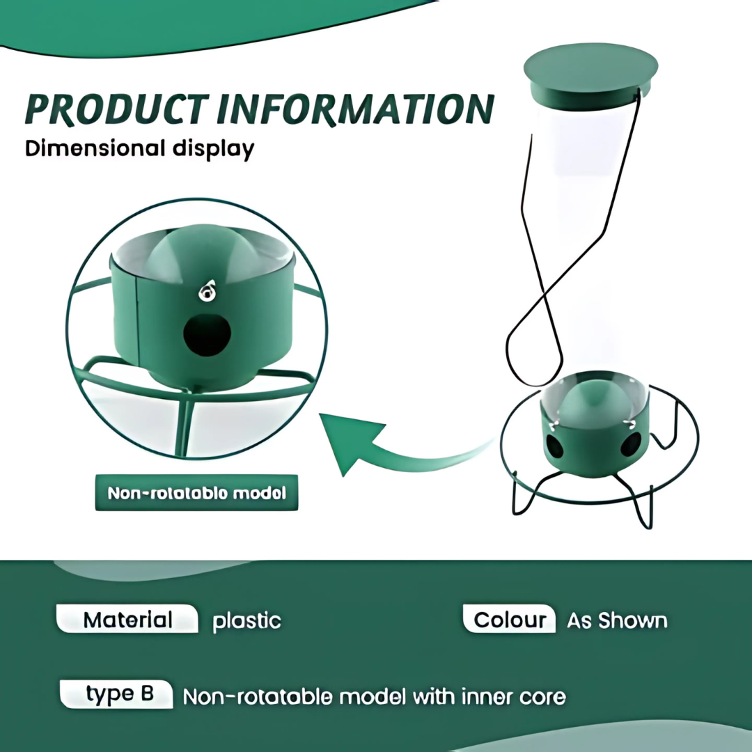 Mangeoire à oiseaux | Mangeoire suspendue anti-écureuils pour graines extérieure