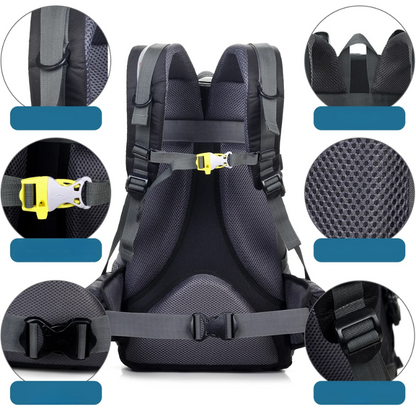 Wodoodporny plecak turystyczny ergonomiczny 40L torba outdoorowa