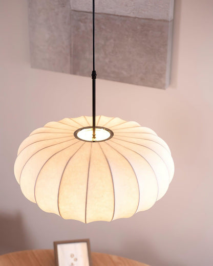 Lampa wisząca tkanina minimalistyczny styl japoński