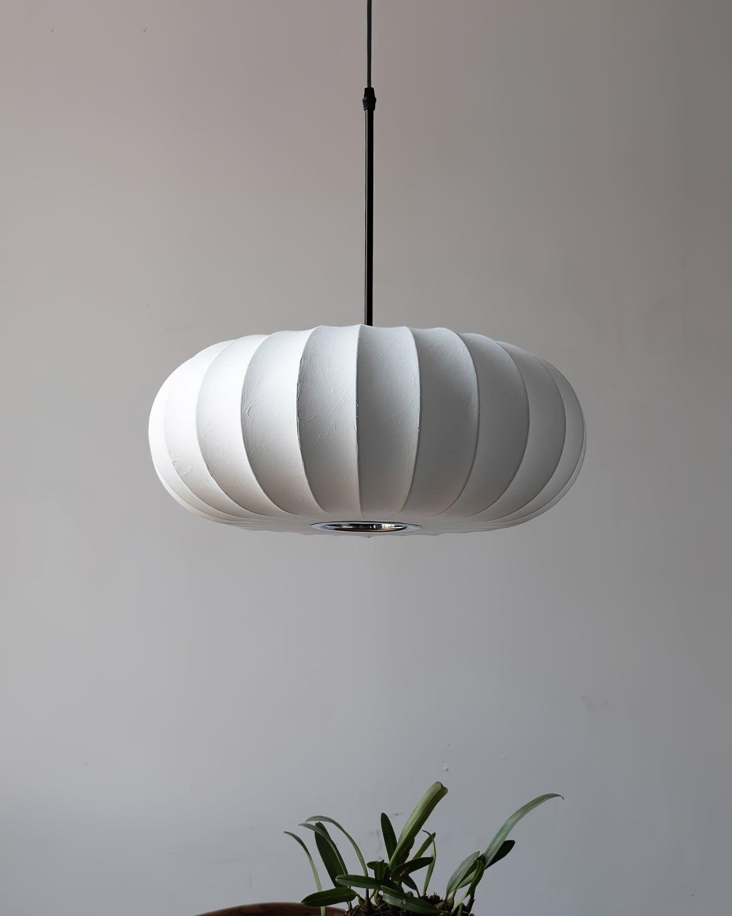 Lampa wisząca tkanina minimalistyczny styl japoński