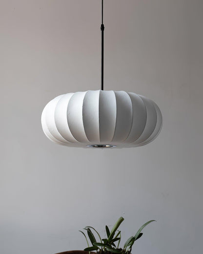 Lampa wisząca tkanina minimalistyczny styl japoński