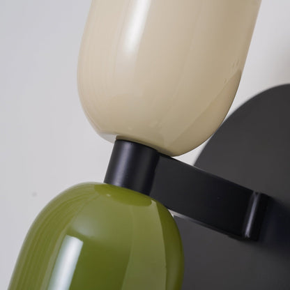 Applique murale moderne double en verre