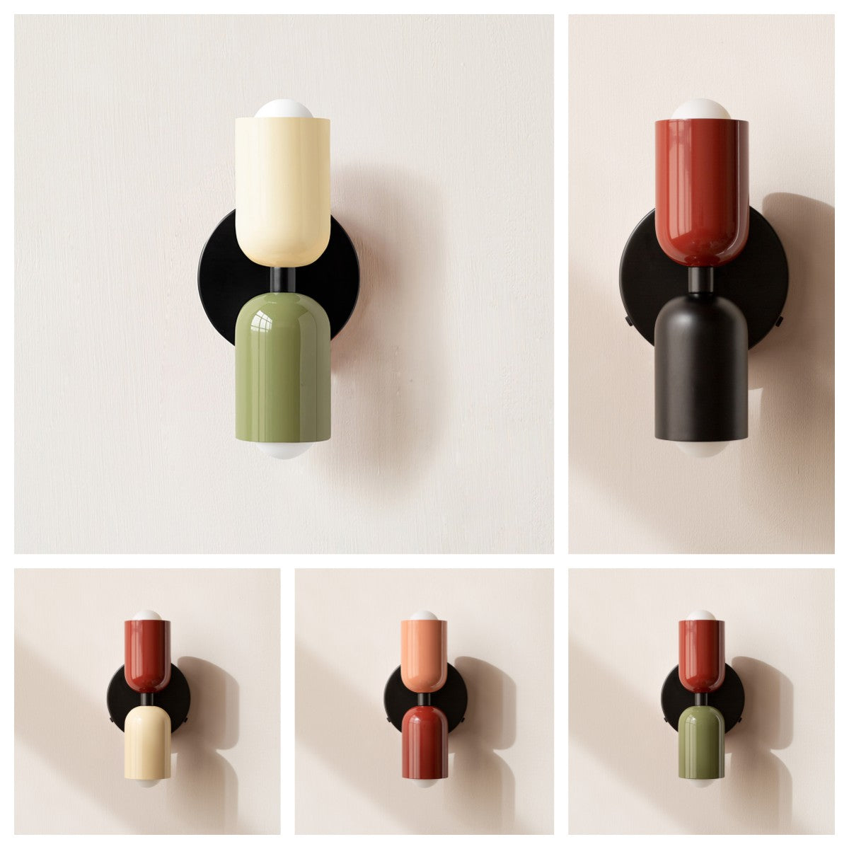 Wall Light Modern Dual Glass Sconce Fixture