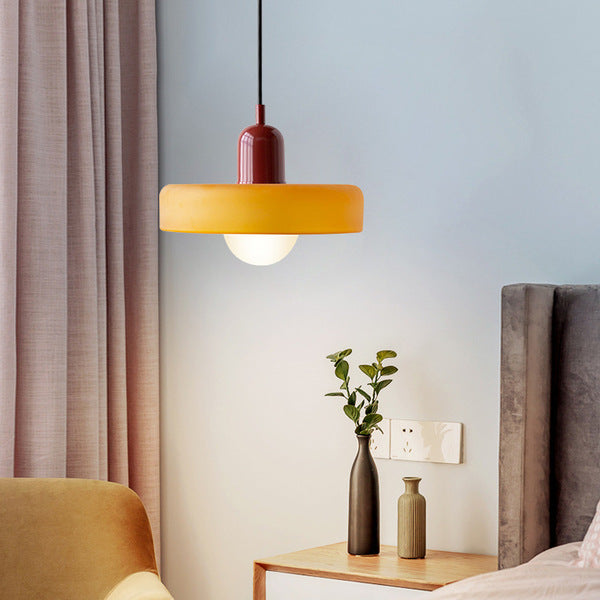 Lampada a sospensione in vetro colorato per case moderne