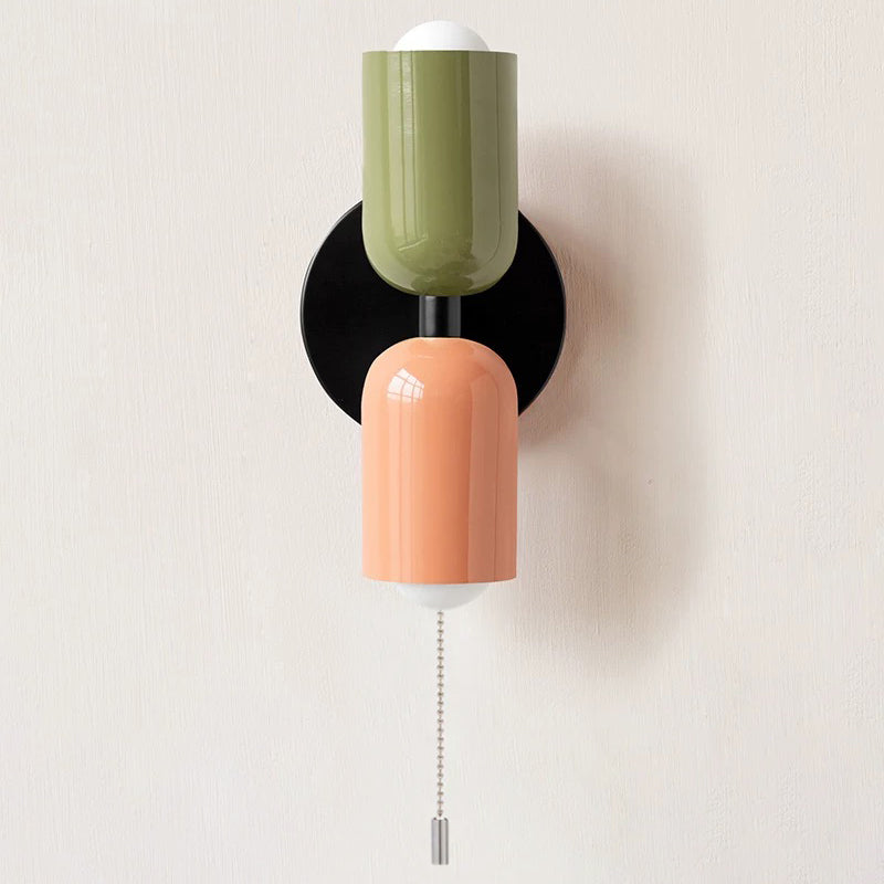 Applique murale moderne double en verre