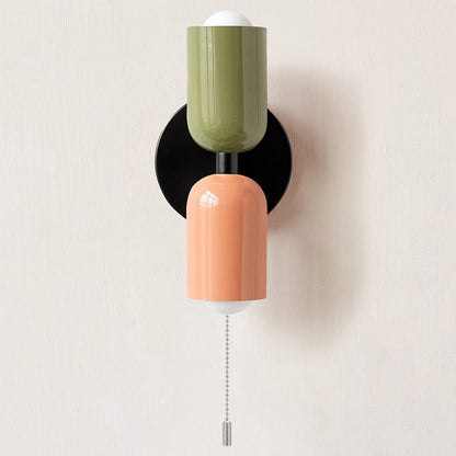 Applique murale moderne double en verre