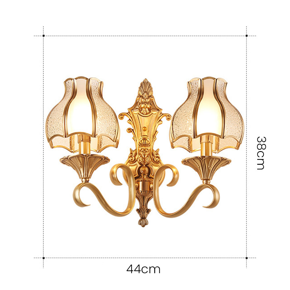 Elegant Vintage Gold Wall Sconce Light Fixture for Living Room Décor - Luxurious Illumination for Timeless Interiors