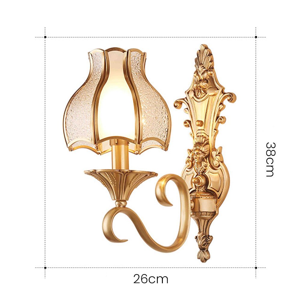 Elegant Vintage Gold Wall Sconce Light Fixture for Living Room Décor - Luxurious Illumination for Timeless Interiors