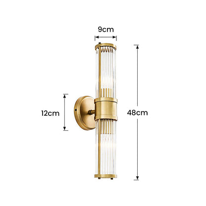 Wall Light Gold Glass LED Indoor Fixture