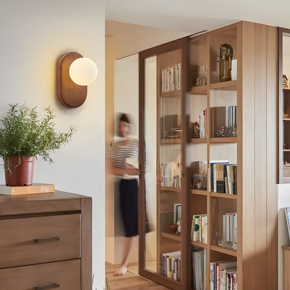 Wandlampe LED-Leuchten Rustikales Holz Eisen Warmes Schlafzimmerlampe