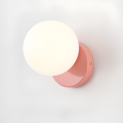 Aplique de pared moderno con globo de vidrio luz LED para interiores