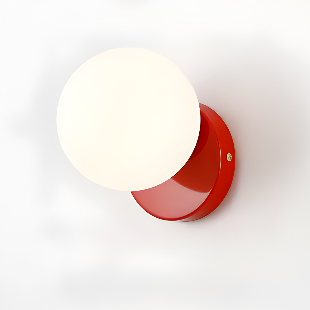 Aplique de pared moderno con globo de vidrio luz LED para interiores