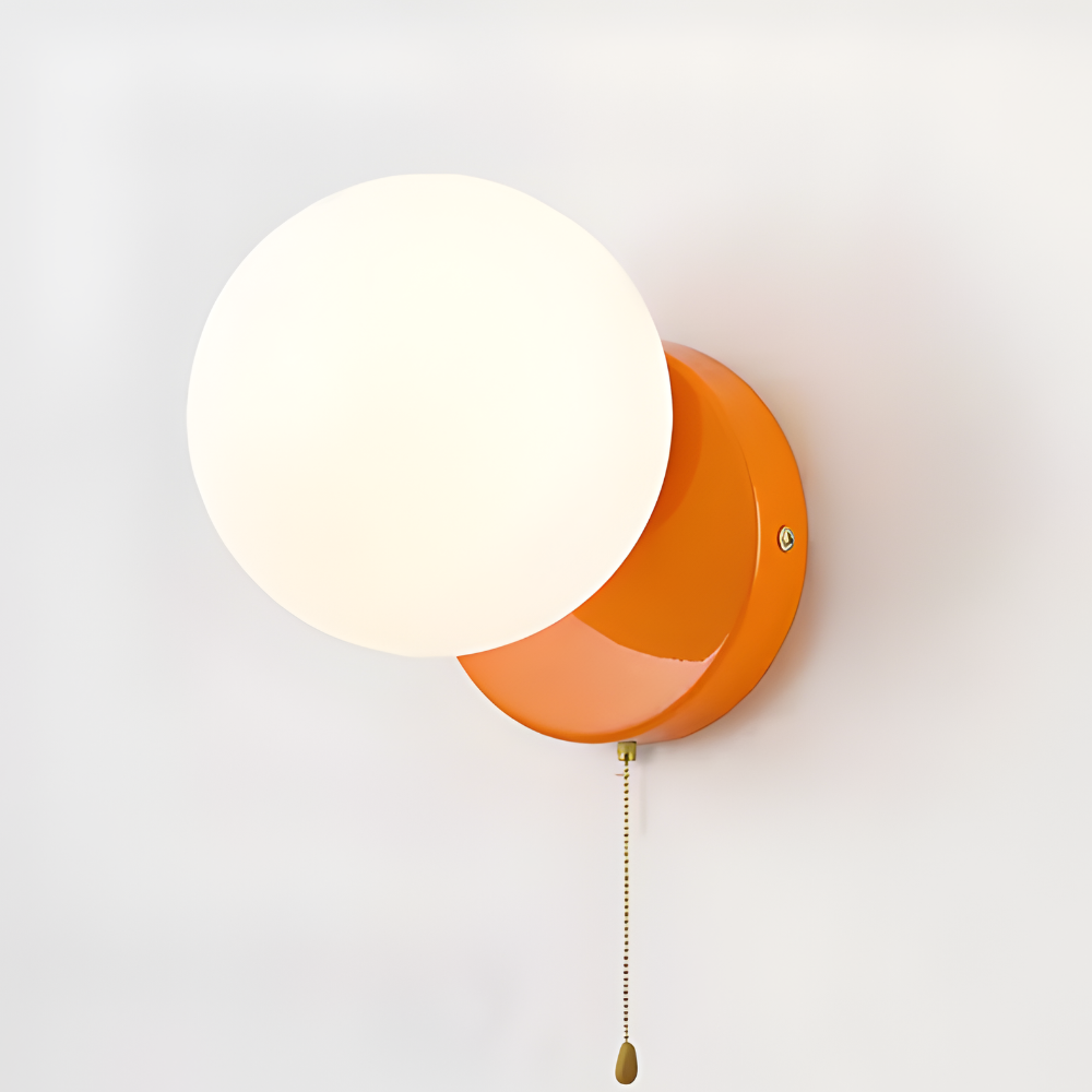 Applique da parete moderna con globo di vetro lampada LED da interno