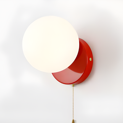 Aplique de pared moderno con globo de vidrio luz LED para interiores