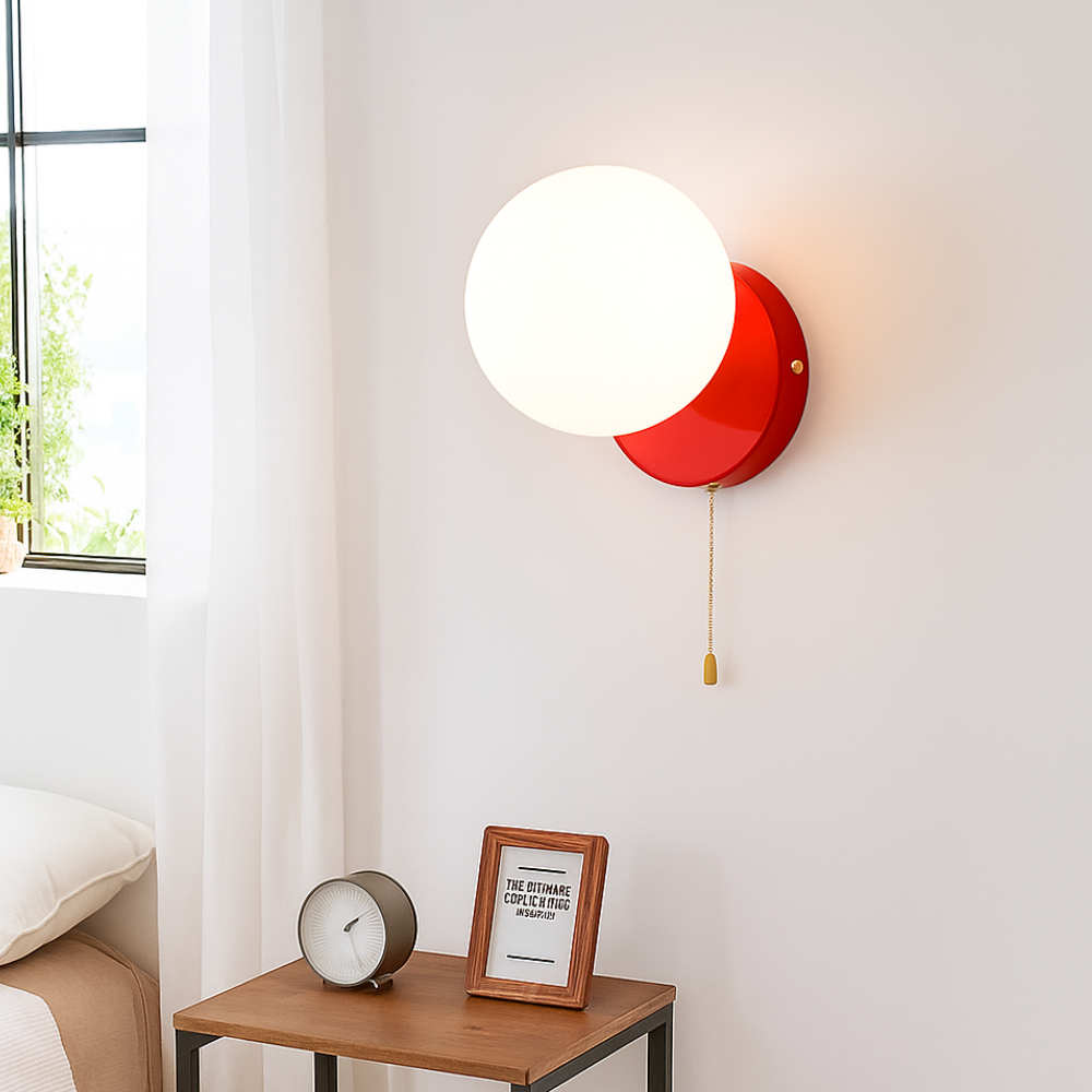 Applique da parete moderna con globo di vetro lampada LED da interno