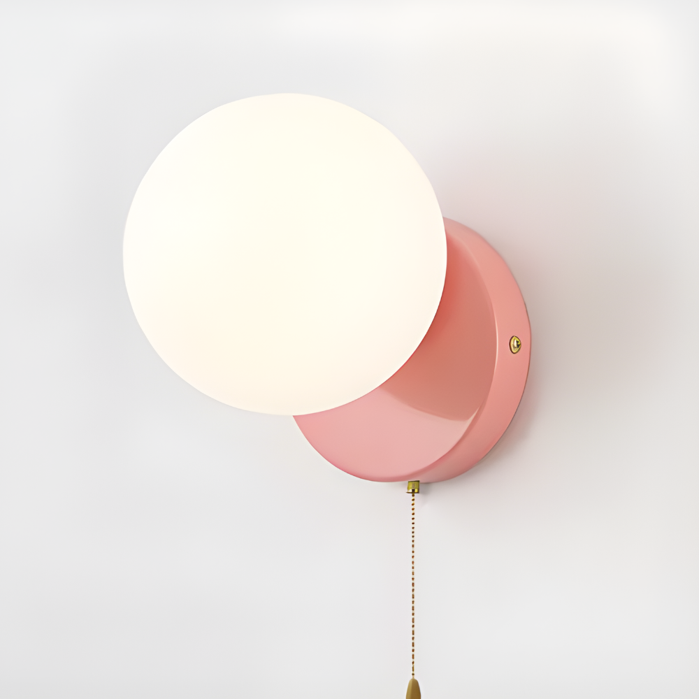 Applique da parete moderna con globo di vetro lampada LED da interno