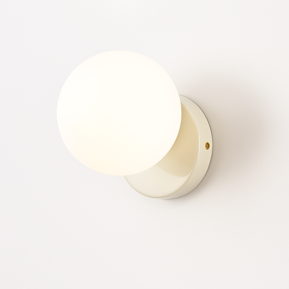 Aplique de pared moderno con globo de vidrio luz LED para interiores