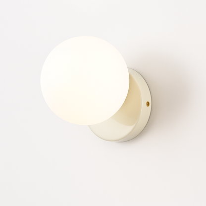 Aplique de pared moderno con globo de vidrio luz LED para interiores