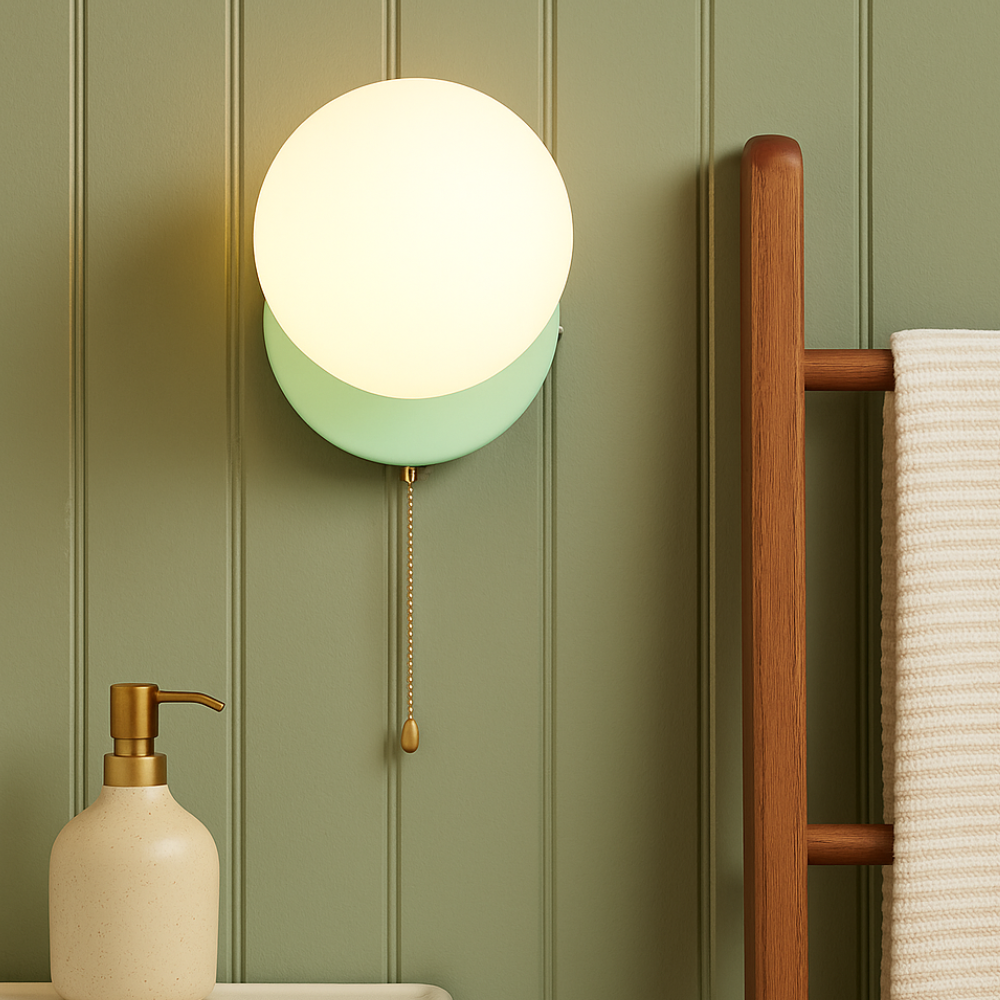 Applique da parete moderna con globo di vetro lampada LED da interno