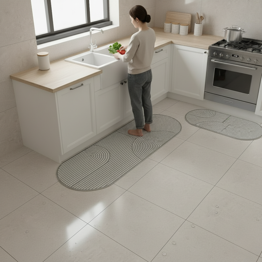 Wasserabsorbierende rutschfeste Küchenbodenmatte waschbarer Teppich