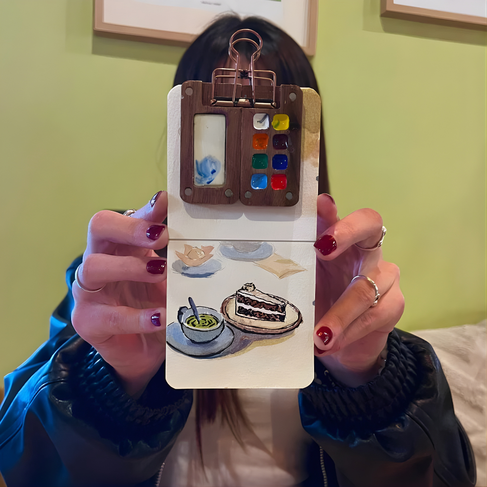 Aquarell-Reiseset Tragbares Kunstset Kompakte Premium-Farben