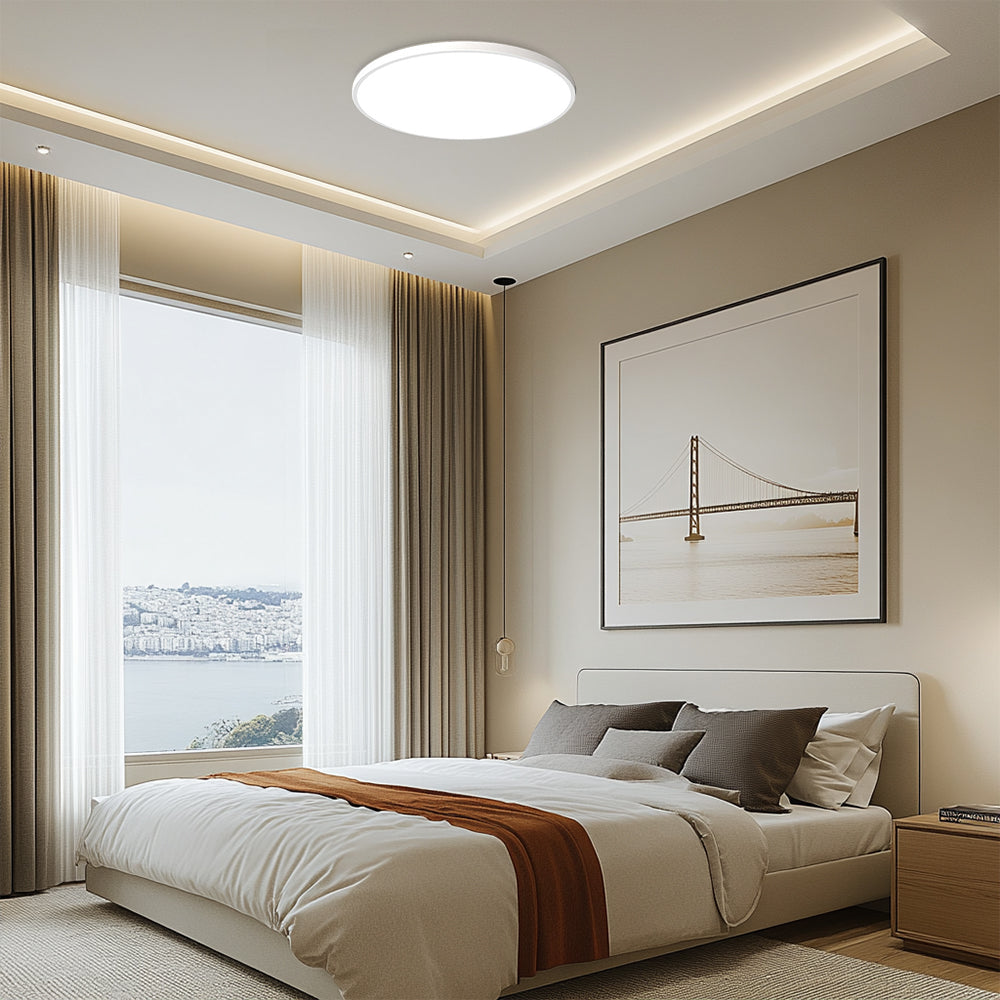 Sleek Minimalist Round LED Ceiling Light Fixture for Modern Home Interiors – Energy Efficient and Stylish Illumination