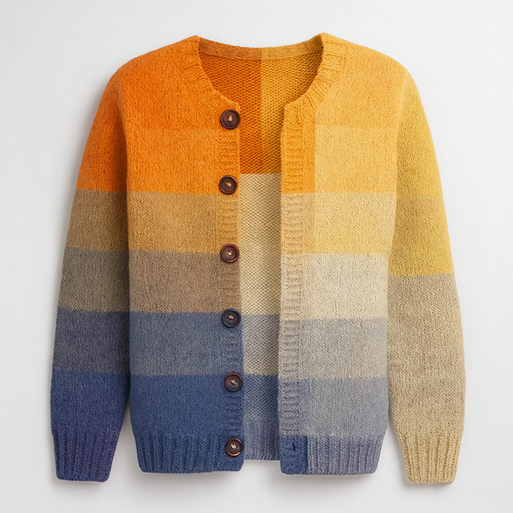 Women's Knitted Flowers Sweatshirt Long Sleeve Oversized Cardigan