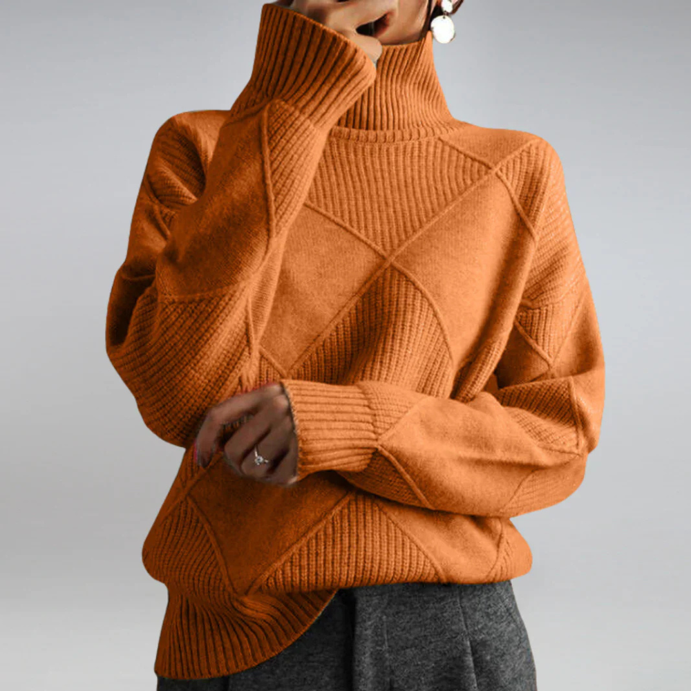 Women Knitted Turtleneck Jumper Long Sleeve Oversized