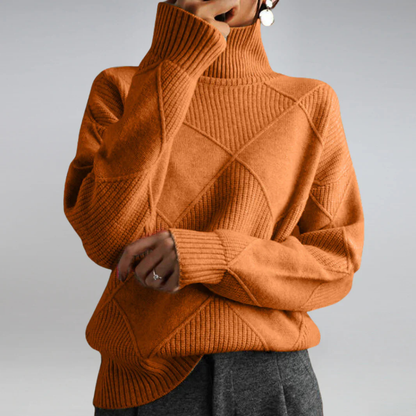 Women Knitted Turtleneck Jumper Long Sleeve Oversized
