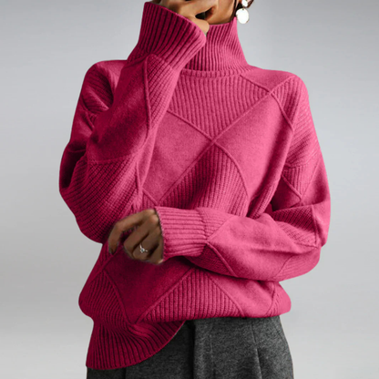 Women Knitted Turtleneck Jumper Long Sleeve Oversized