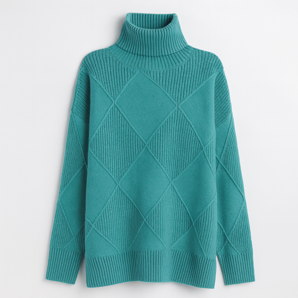 Women Knitted Turtleneck Jumper Long Sleeve Oversized