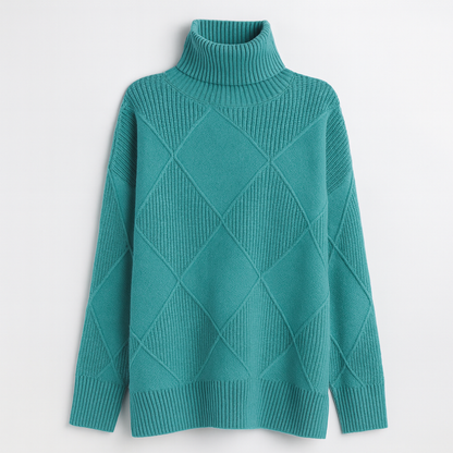 Women Knitted Turtleneck Jumper Long Sleeve Oversized