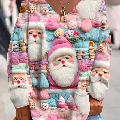 Women Oversized Knitted Christmas Sweatshirt Long Sleeve Jumper