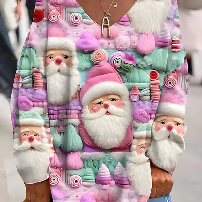 Women Oversized Knitted Christmas Sweatshirt Long Sleeve Jumper