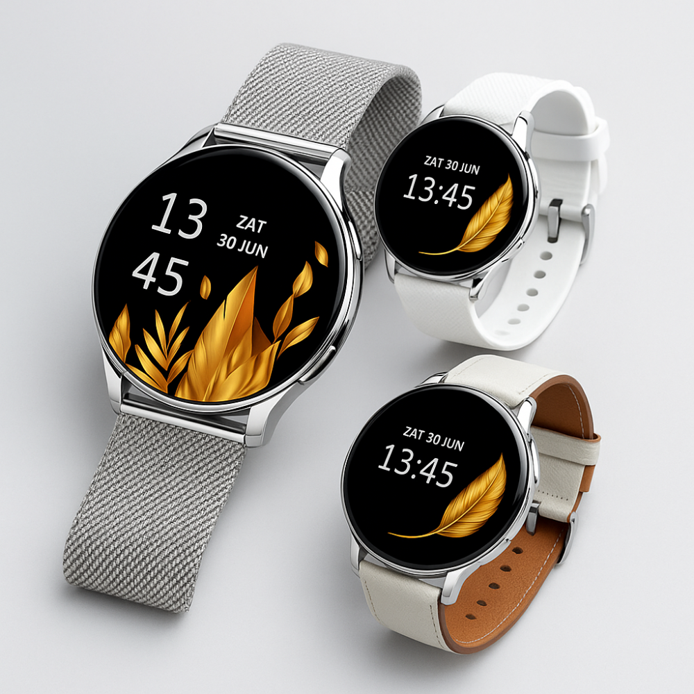 Women Smartwatch Stainless Steel AMOLED Fitness Tracker