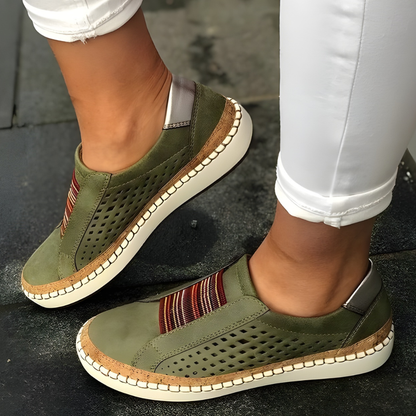 Women Walking Slip On Shoes Breathable Casual Trainers
