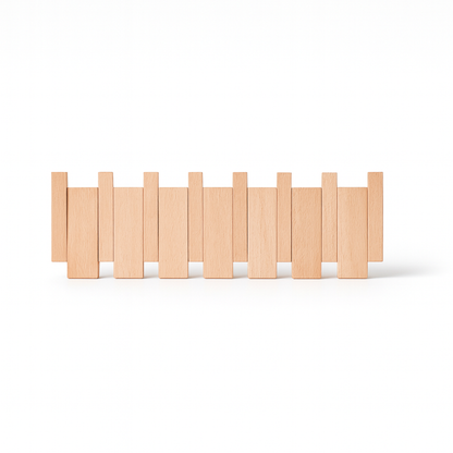 Wood Wall Key Coat Rack Magnetic Folding Hooks Entryway Organizer