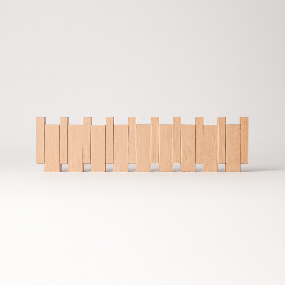 Perchero de pared de madera con llaves, ganchos plegables magnéticos, organizador para entrada