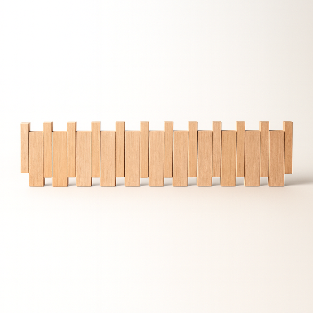 Perchero de pared de madera con llaves, ganchos plegables magnéticos, organizador para entrada