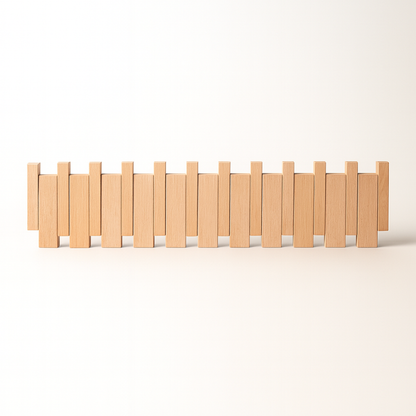 Wood Wall Key Coat Rack Magnetic Folding Hooks Entryway Organizer