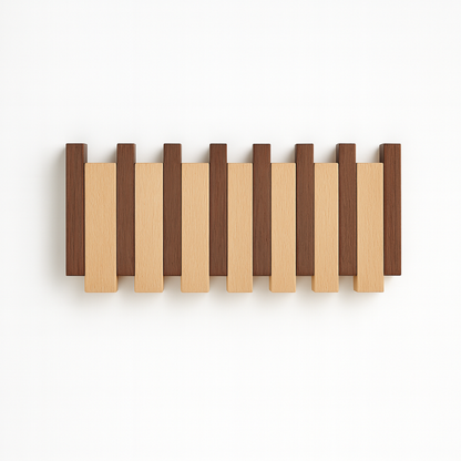 Wood Wall Key Coat Rack Magnetic Folding Hooks Entryway Organizer