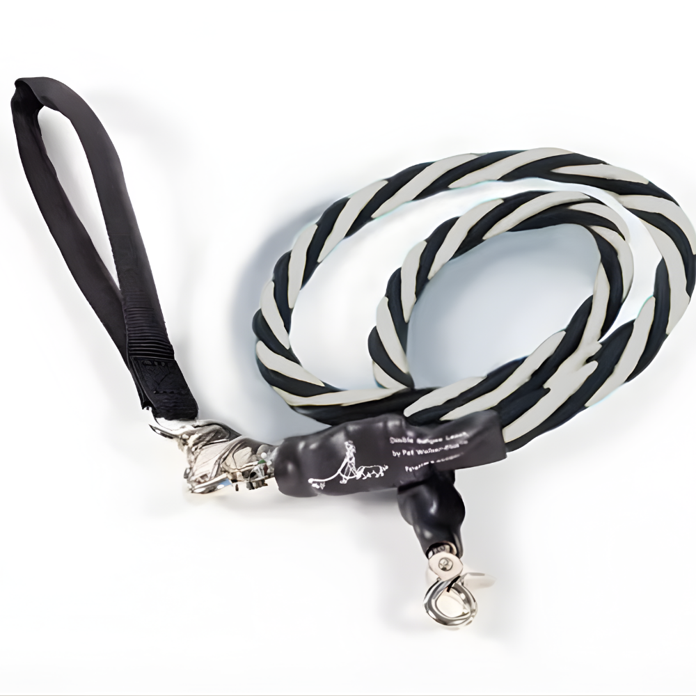 Pets Leash Double Nylon No Tangle Swivel Bungee Padded Handle
