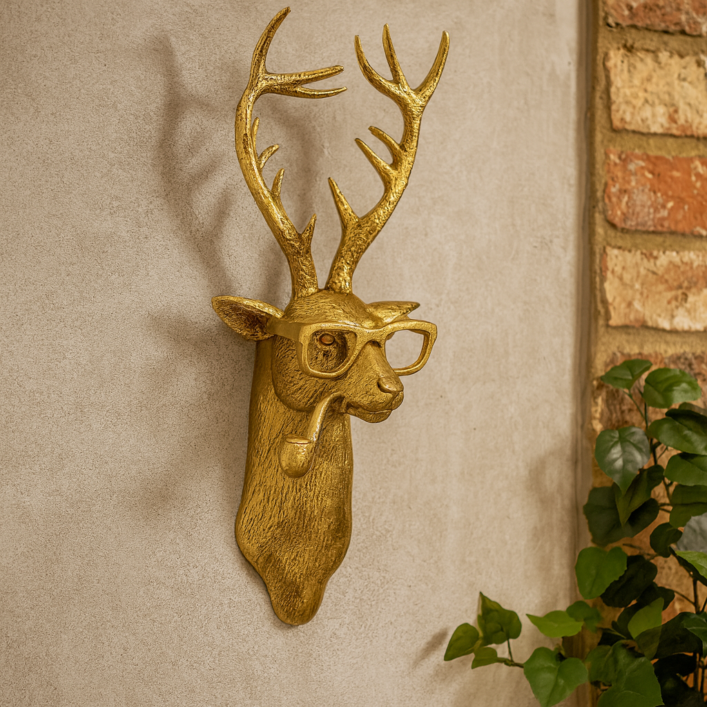 Wall Art Vintage Resin Animal Head Sculpture