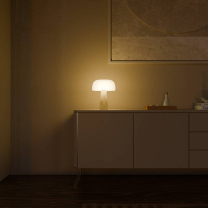 Bedside Lamps Travertine Base Opal Glass Shade