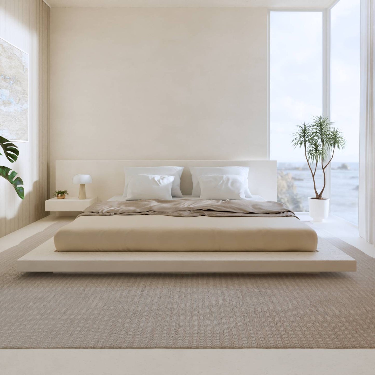 Bedside Lamps Travertine Base Opal Glass Shade